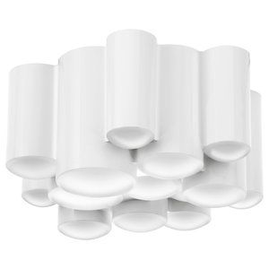 IKEA SODERSVIK Ceiling Lamp LED Dimmable Glossy White 8-1/4" 504.562.24